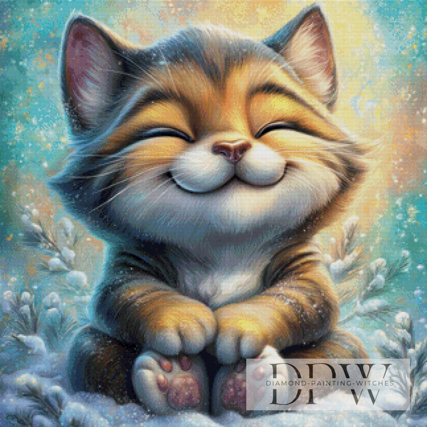 Glücklich by Sweet_Loco_AI 80x80cm mit 200 Farben DPW-4629