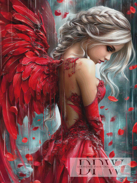 Red Angel by Elly_A.I 75x100cm mit 240 Farben DPW-4630