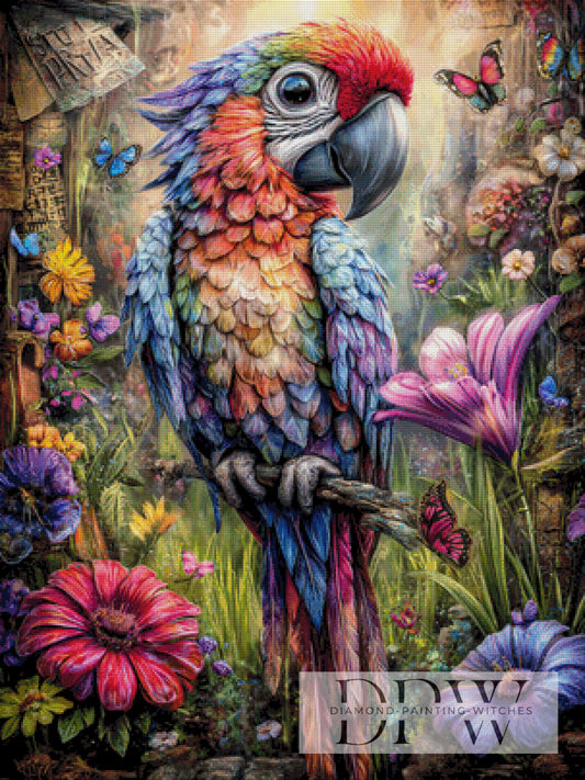 Pauli der bunte Papagei by CreatiVart 75x100cm mit 400 Farben DPW-4650