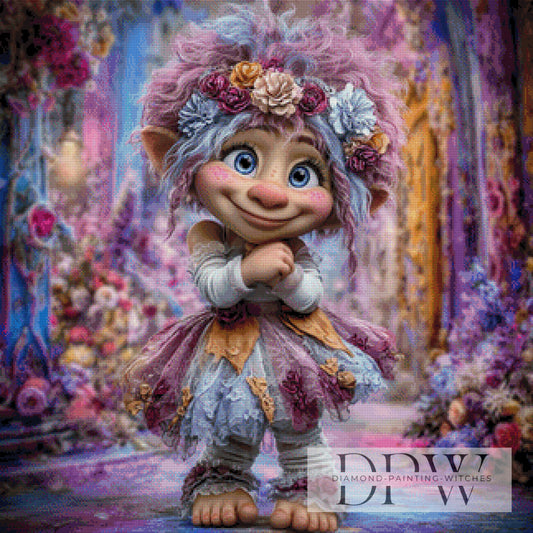 Bärbel Blümchen by CreatiVart 80x80cm mit 240 Farben DPW-4654