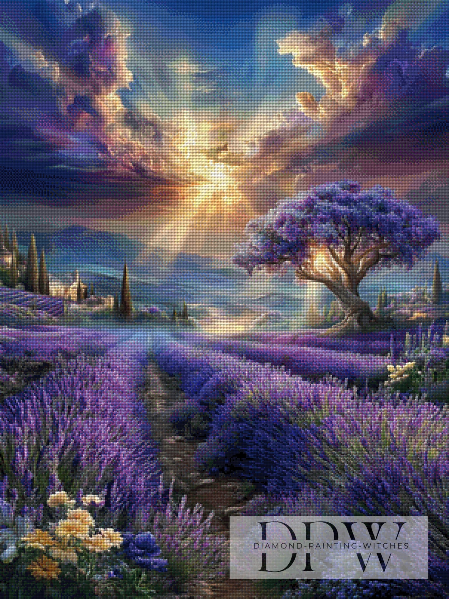 Lavendel Feld by Maggie 75x100cm mit 200 Farben DPW-4658