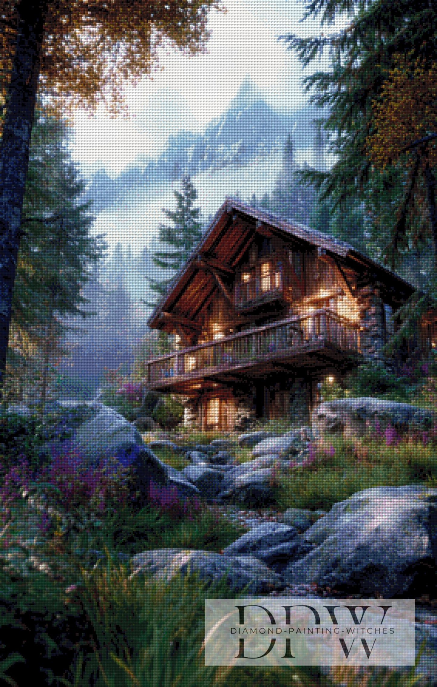 Berghütte by theA.art 70x110cm mit 200 Farben DPW-4663