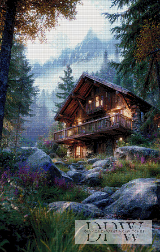 Berghütte by theA.art 70x110cm mit 200 Farben DPW-4663