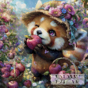 Roter Panda beim Äpfel pflücken by Lisa Morgan mit 280 Farben