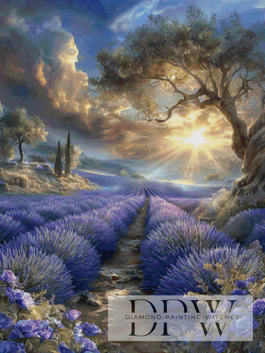 Champ de Lavande by Maggie 75x100cm mit 170 Farben DPW-4685