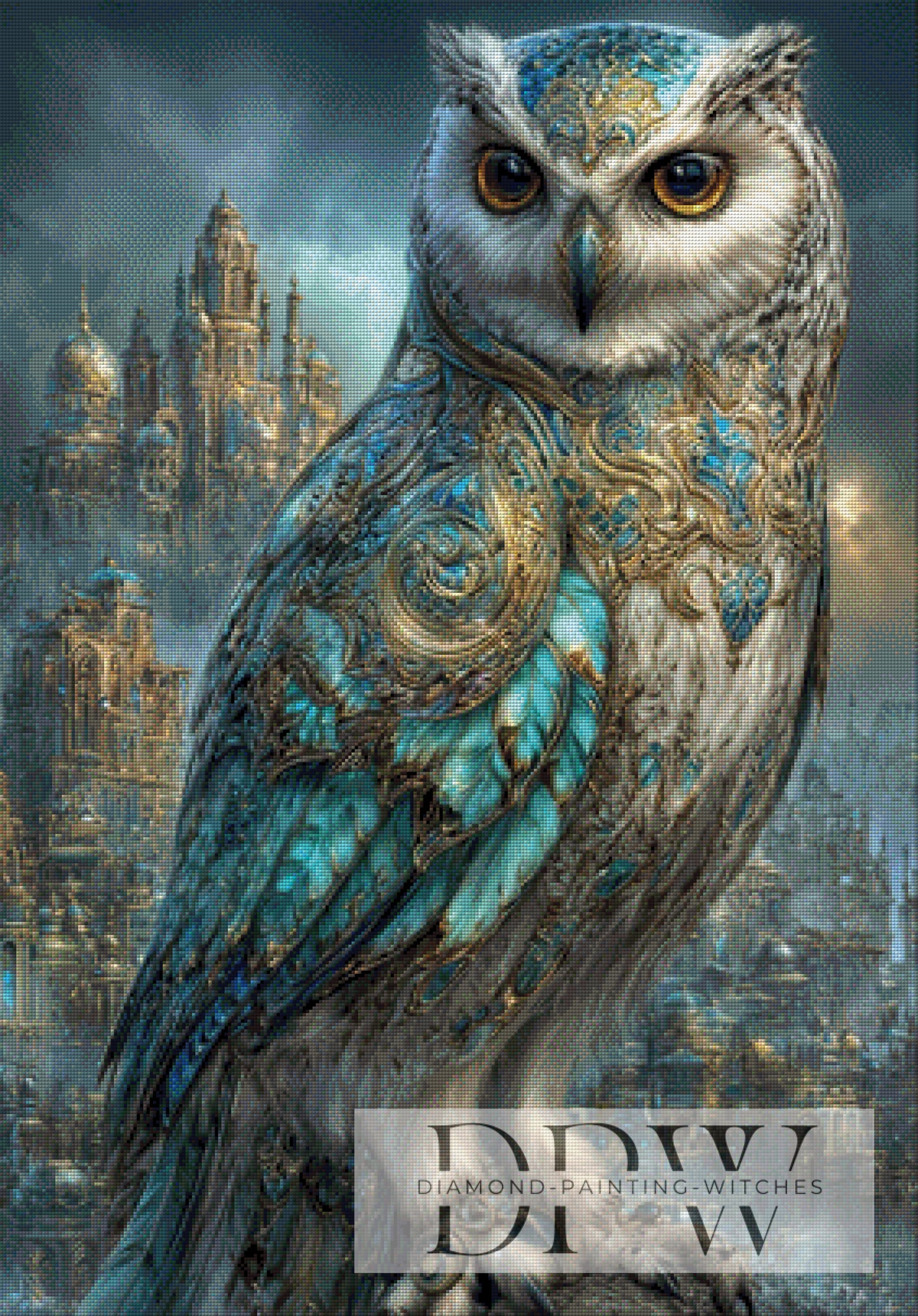 Persian Owl by Pixxel Pics 70x100cm mit 180 Farben DPW-4686