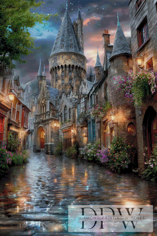 Die verzauberte Stadt by Elly_A.I 80x120cm mit 270 Farben DPW-4693