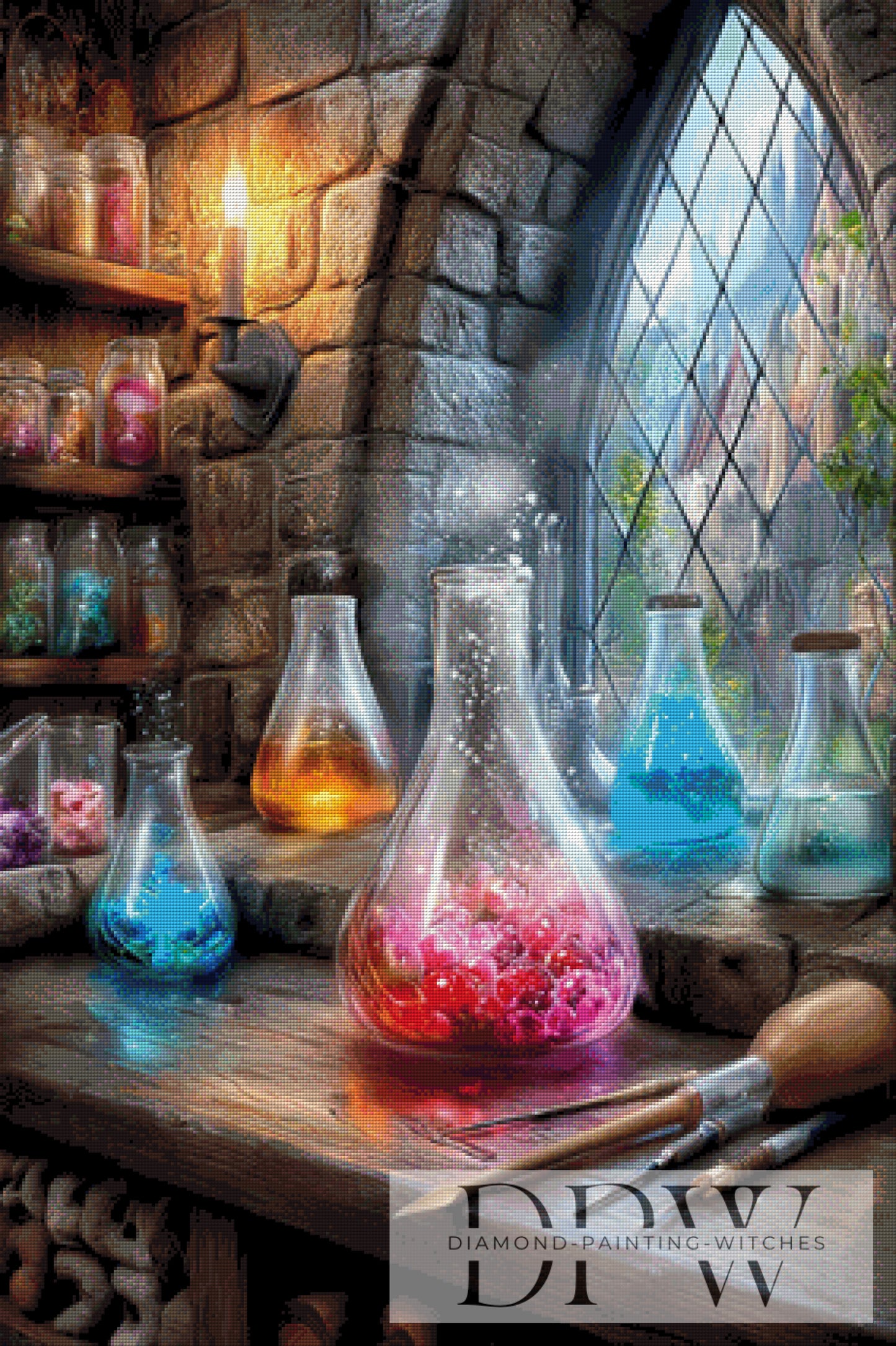 Zauberschule by Elly_A.I 70x105cm mit 340 Farben DPW-4697