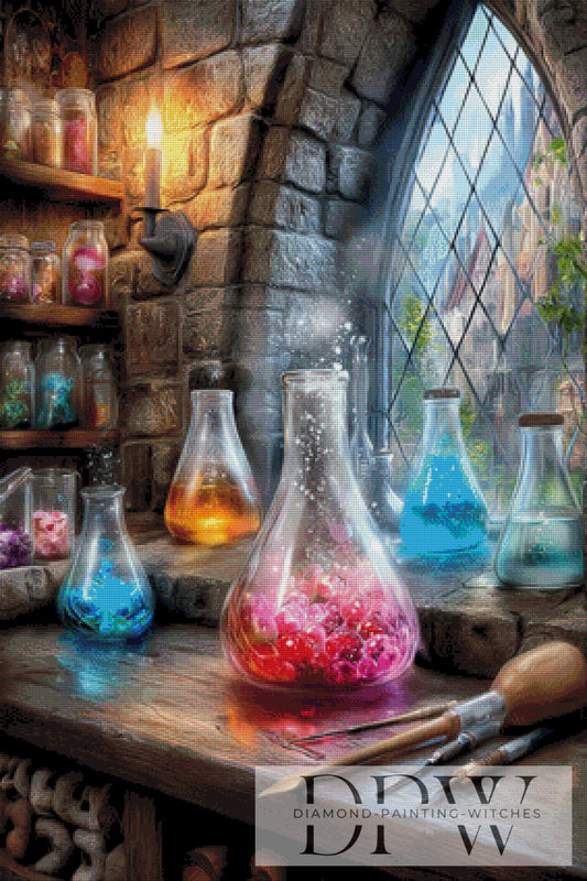 Zauberschule by Elly_A.I 70x105cm mit 340 Farben DPW-4697