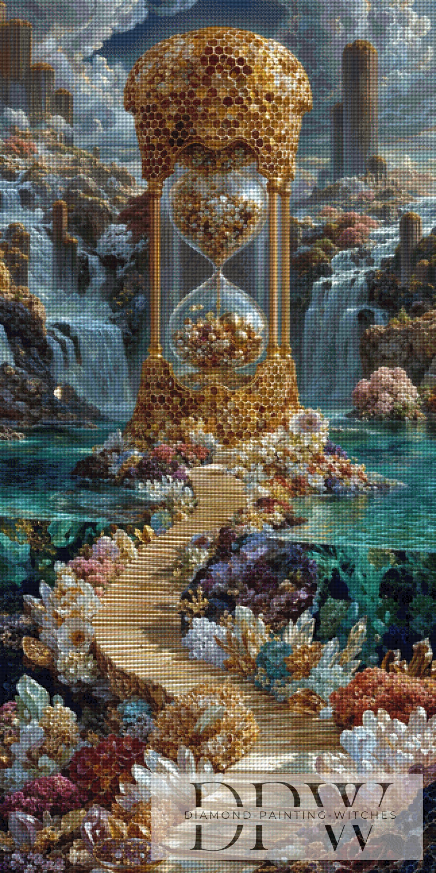 Stairs to the honeycomb by Pixxel Pics 80x160cm mit 230 Farben DPW-4698