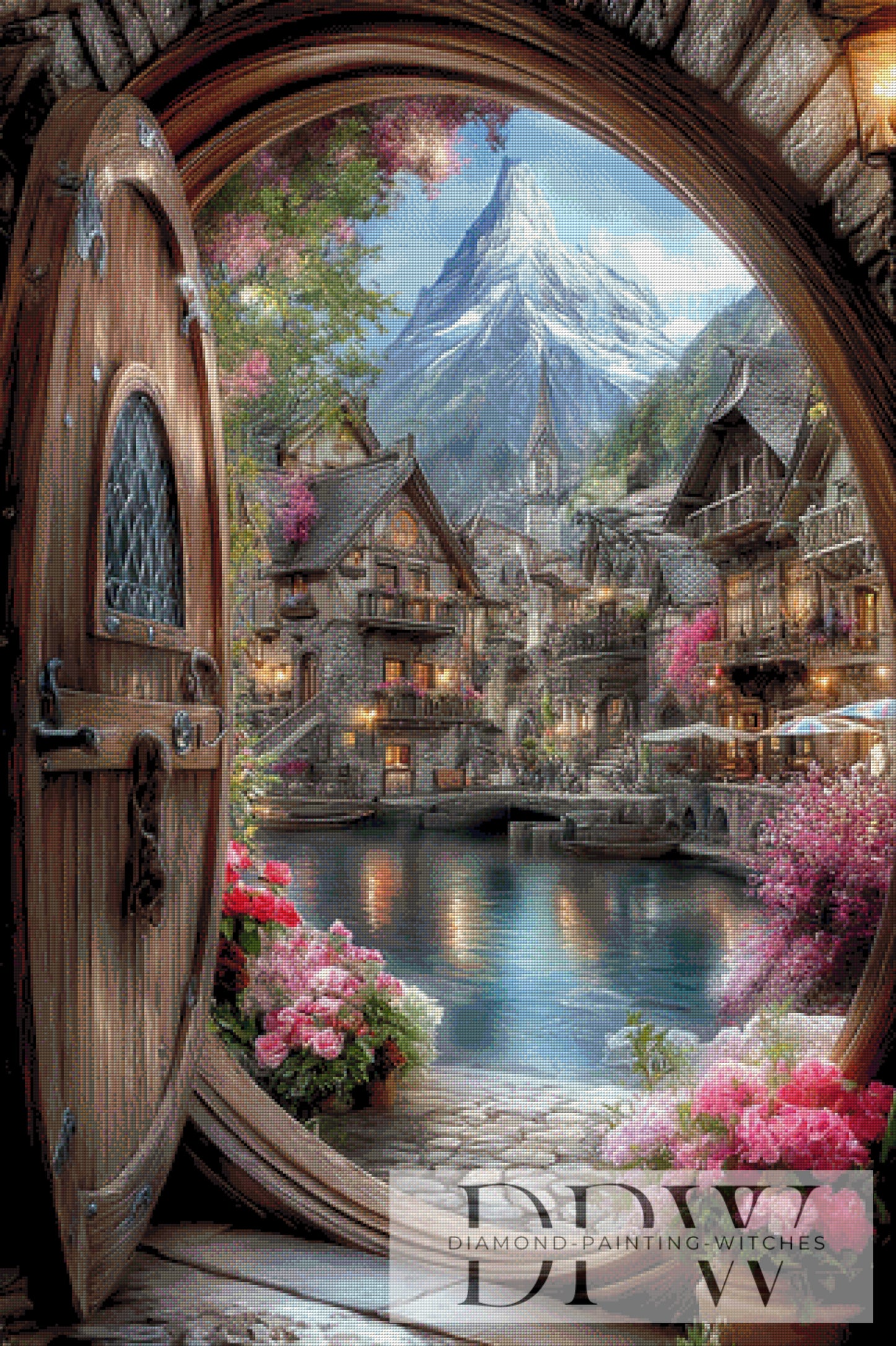 Blick auf's Dorf by Elly_A.I 80x120cm mit 270 Farben DPW-4710