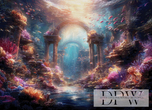 Tor zu Altlantis by ellufija 110x80cm mit 270 Farben DPW-4723