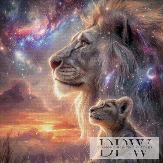 Vater und Sohn by ellufija 80x80cm mit 190 Farben DPW-4727