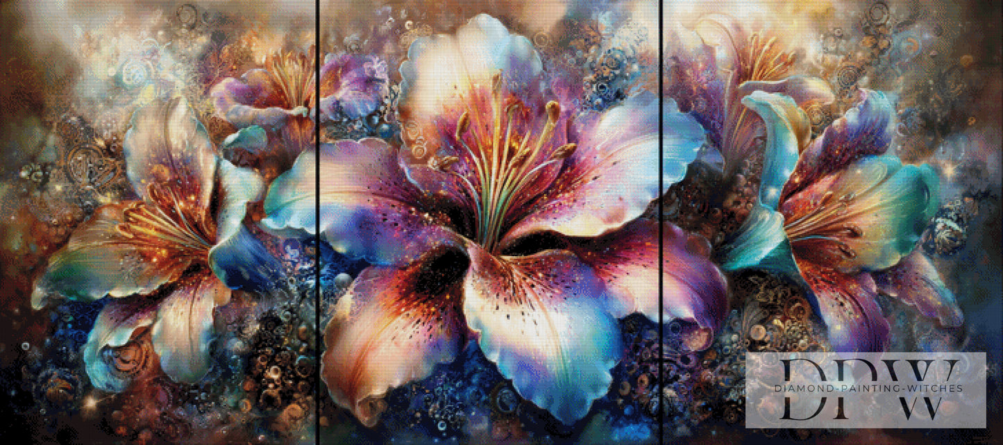 3-Teiler Vintage Lily Panels 180x80 by ellufija  DPW-4735