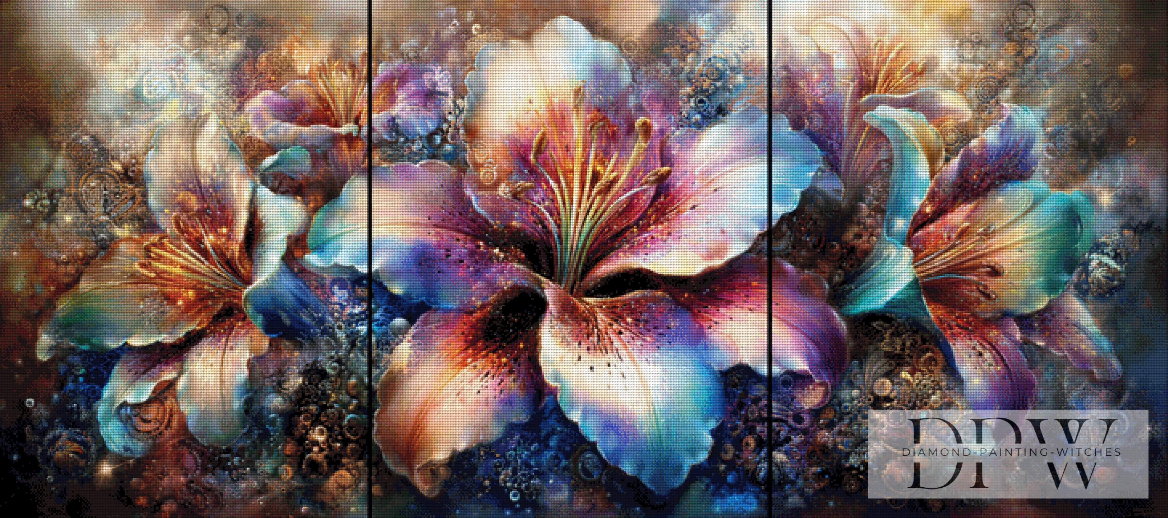 3-Teiler Vintage Lily Panels by ellufija
