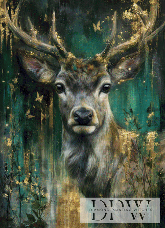 Hirsch by Elly_A.I 80x110cm mit 140 Farben DPW-4744