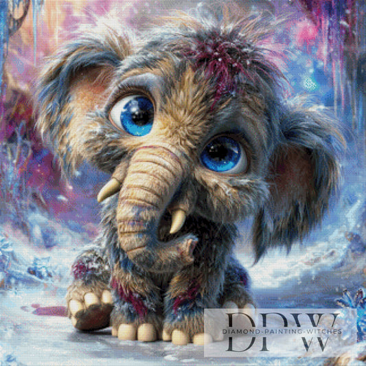 Polarpups Mammut by CreatiVart 80x80cm mit 220 Farben DPW-4748