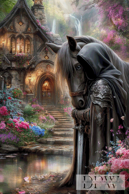 Der schwarze Reiter by Elly_A.I 80x120cm mit 270 Farben DPW-4752