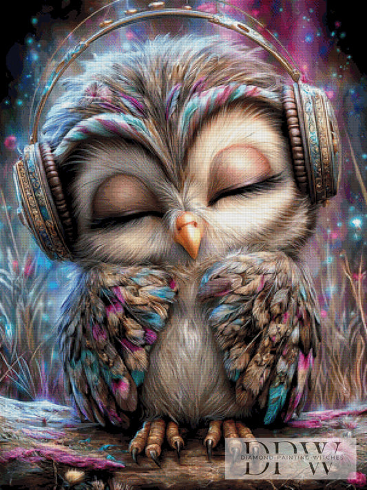 Chilliges Eulchen by Elly_A.I 75x100cm mit 260 Farben DPW-4753