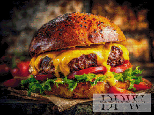 Burger der Träume by ellufija 80x60cm mit 230 Farben DPW-4757