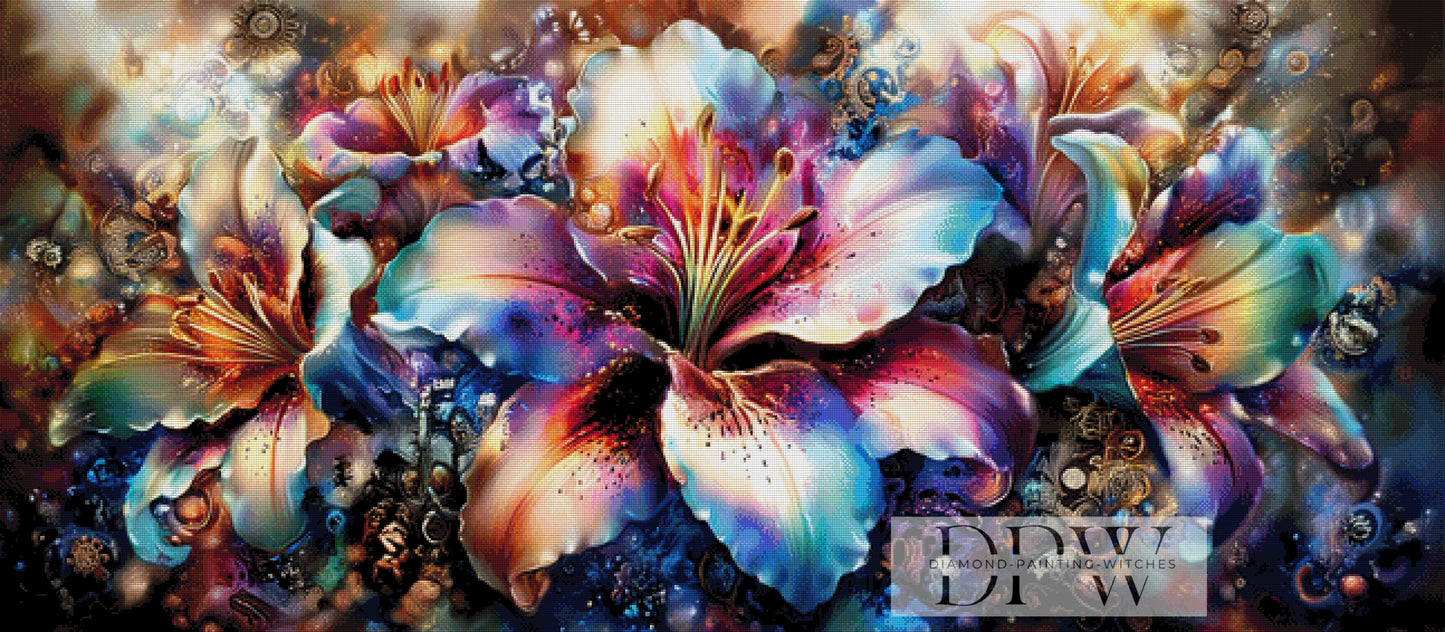 Fantasy Lilies by ellufija 160x70cm mit 400 Farben DPW-4759