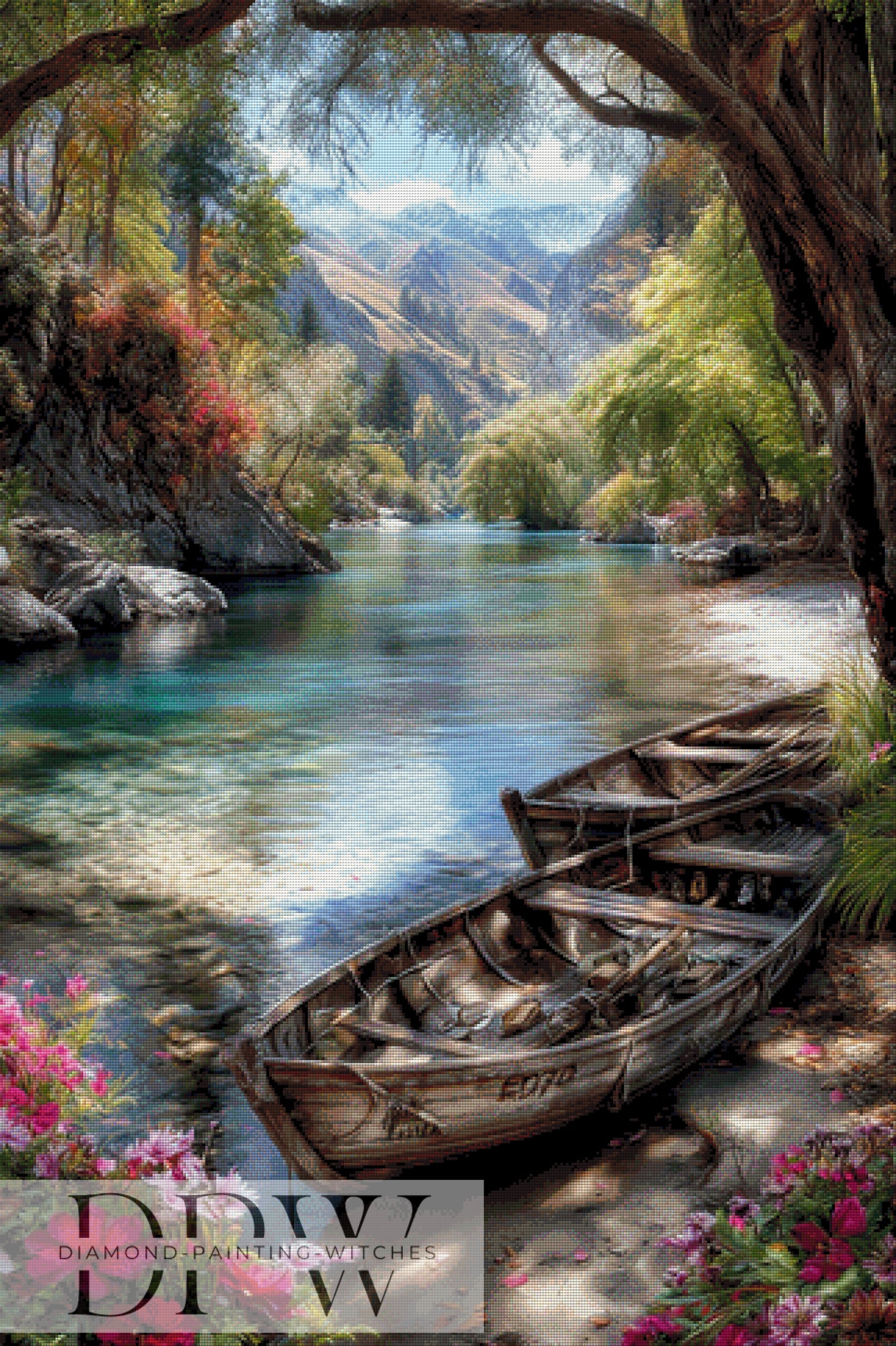 Idylle am See by Elly_A.I 80x120cm mit 290 Farben DPW-4767