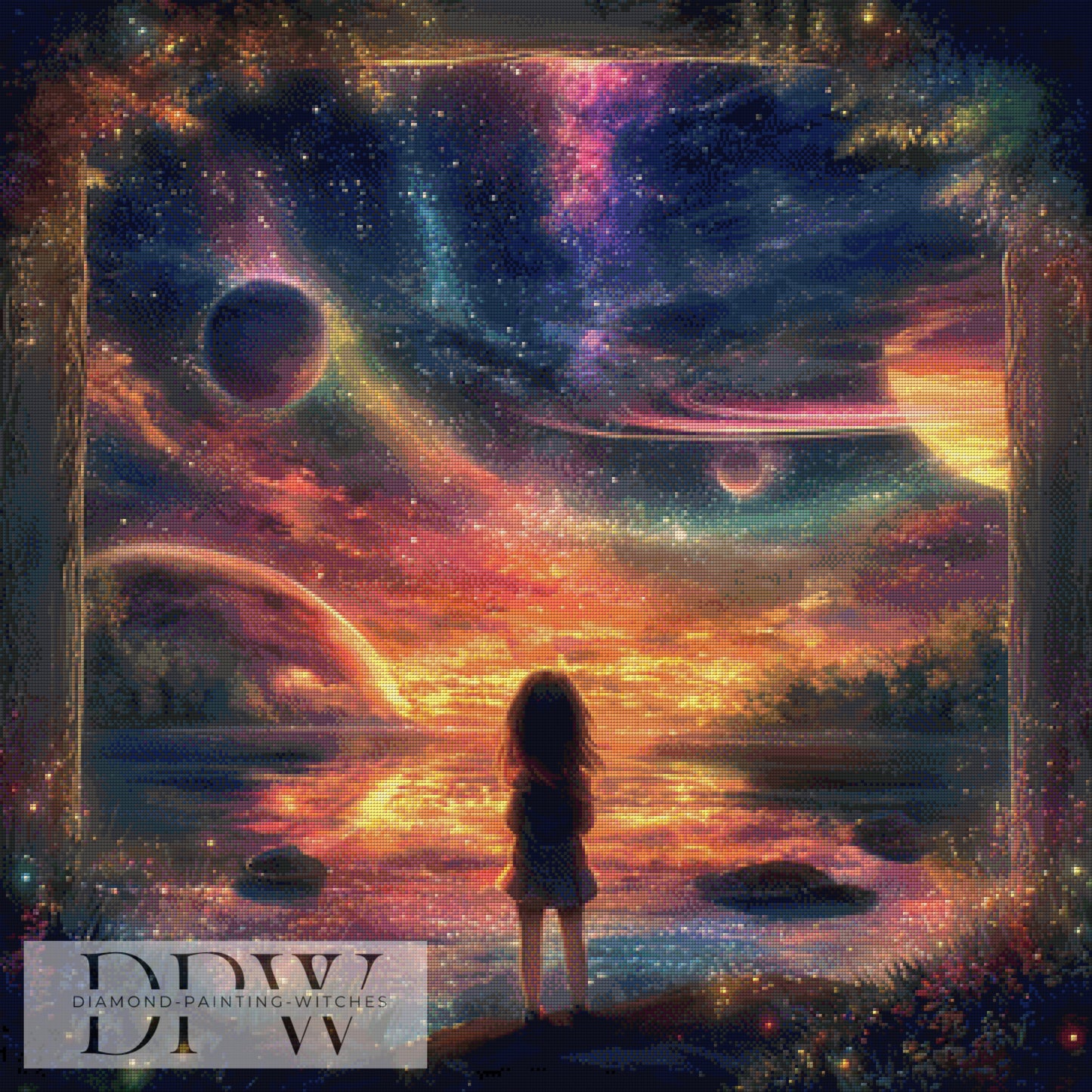 Universum by ellufija 90x90cm mit 210 Farben DPW-4800