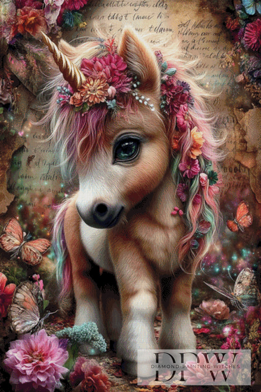 Vintage Traumhörnchen by ellufija 80x120cm mit 270 Farben DPW-4807