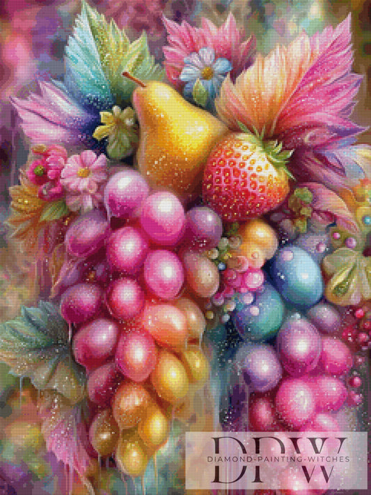 Frische Früchte by CleoDora 60x80cm mit 340 Farben DPW-4816