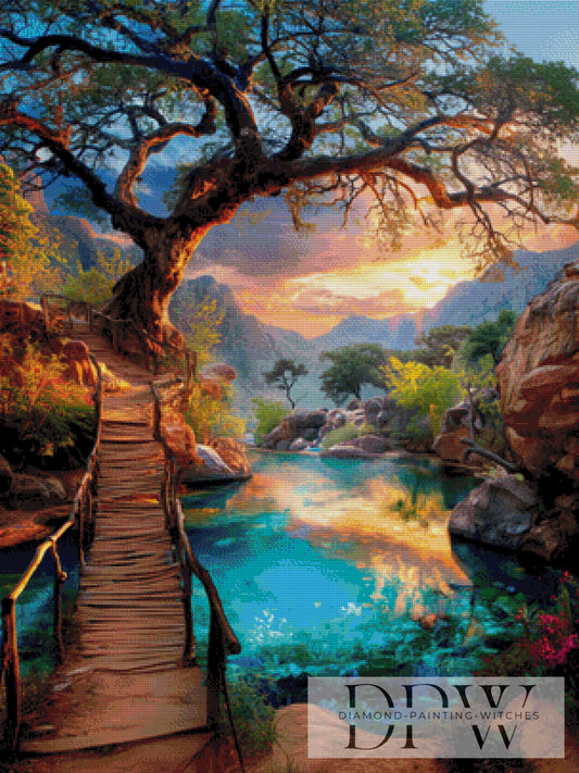 Im Licht des stillen Wassers by QN 75x100cm mit 310 Farben DPW-4829