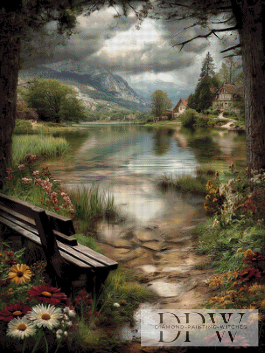 Das leise Wasser by CleoDora 75x100cm mit 160 Farben DPW-4833