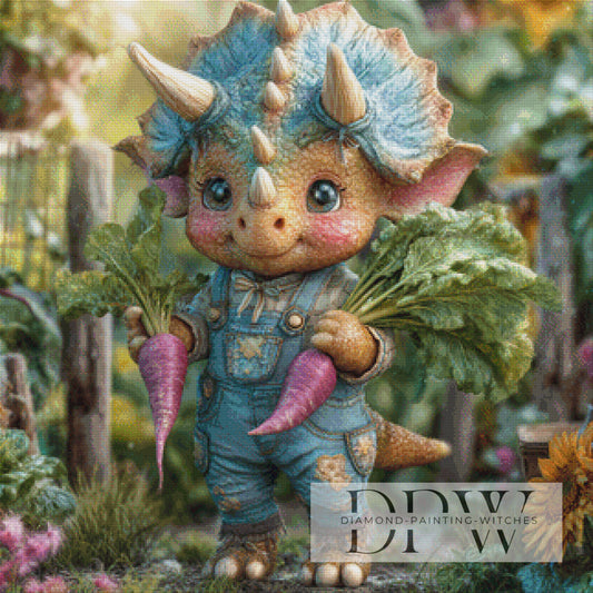 Karli der kleine Gärtner by Lisa Morgan 80x80cm mit 260 Farben DPW-5123