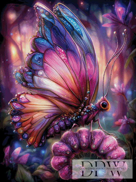 Von der Raupe zum Schmetterling by CleoDora 75x100cm mit 270 Farben DPW-4849