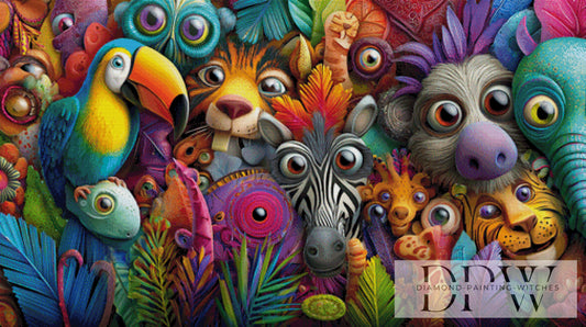 Festival Wild Animals by Pixxel Pics 125x70cm mit 410 Farben DPW-4865