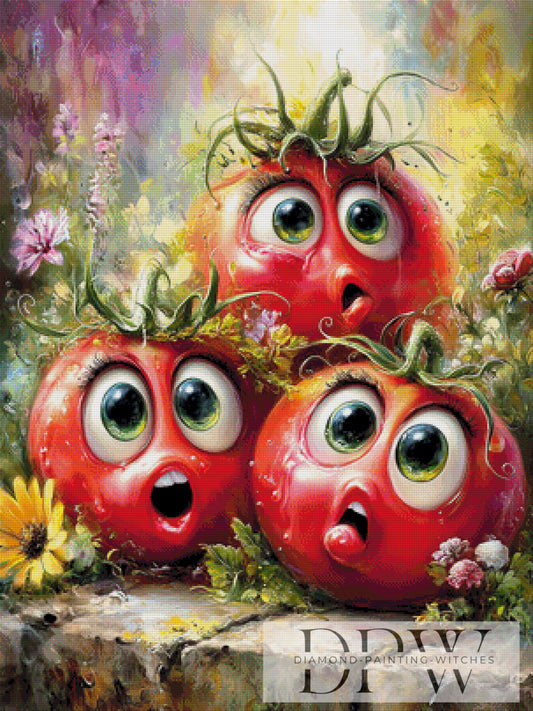 Tomatenparty by CleoDora 75x100cm mit 330 Farben DPW-4872