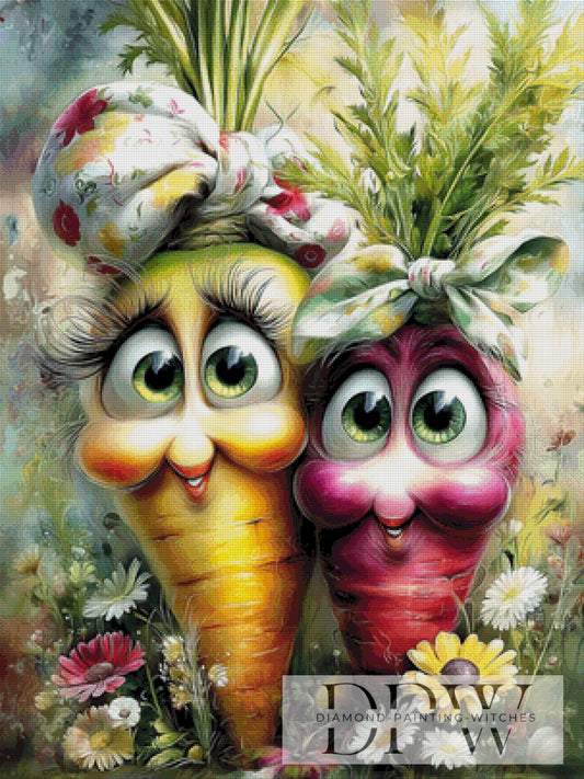 Möhrchenzeit by CleoDora 75x100cm mit 300 Farben DPW-4874