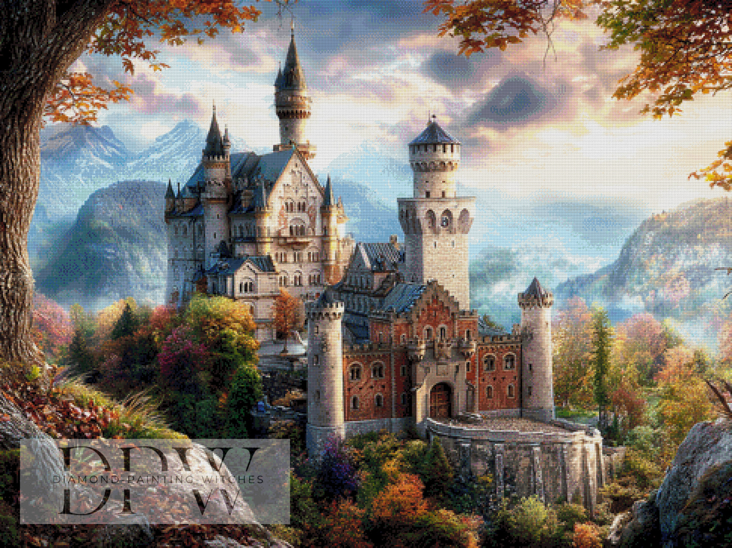 Gipfelschloss by Elly_A.I 120x90cm mit 290 Farben DPW-4897