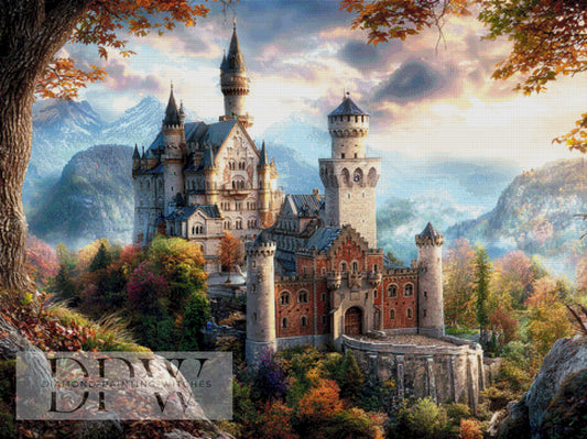 Gipfelschloss by Elly_A.I 120x90cm mit 290 Farben DPW-4897