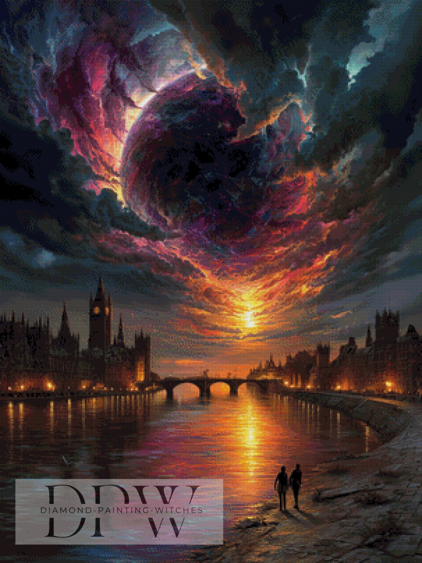 Vortex City by QN 75x100cm mit 200 Farben DPW-4900