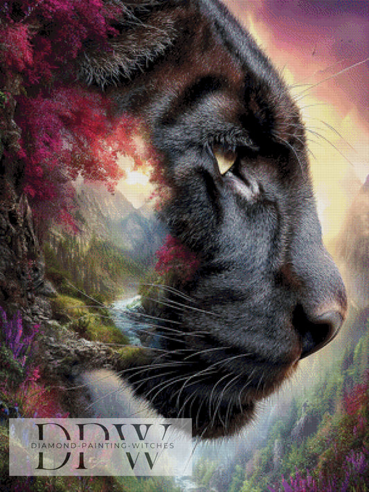 Panthertraum by Elly_A.I. 75x100cm mit 220 Farben DPW-4932