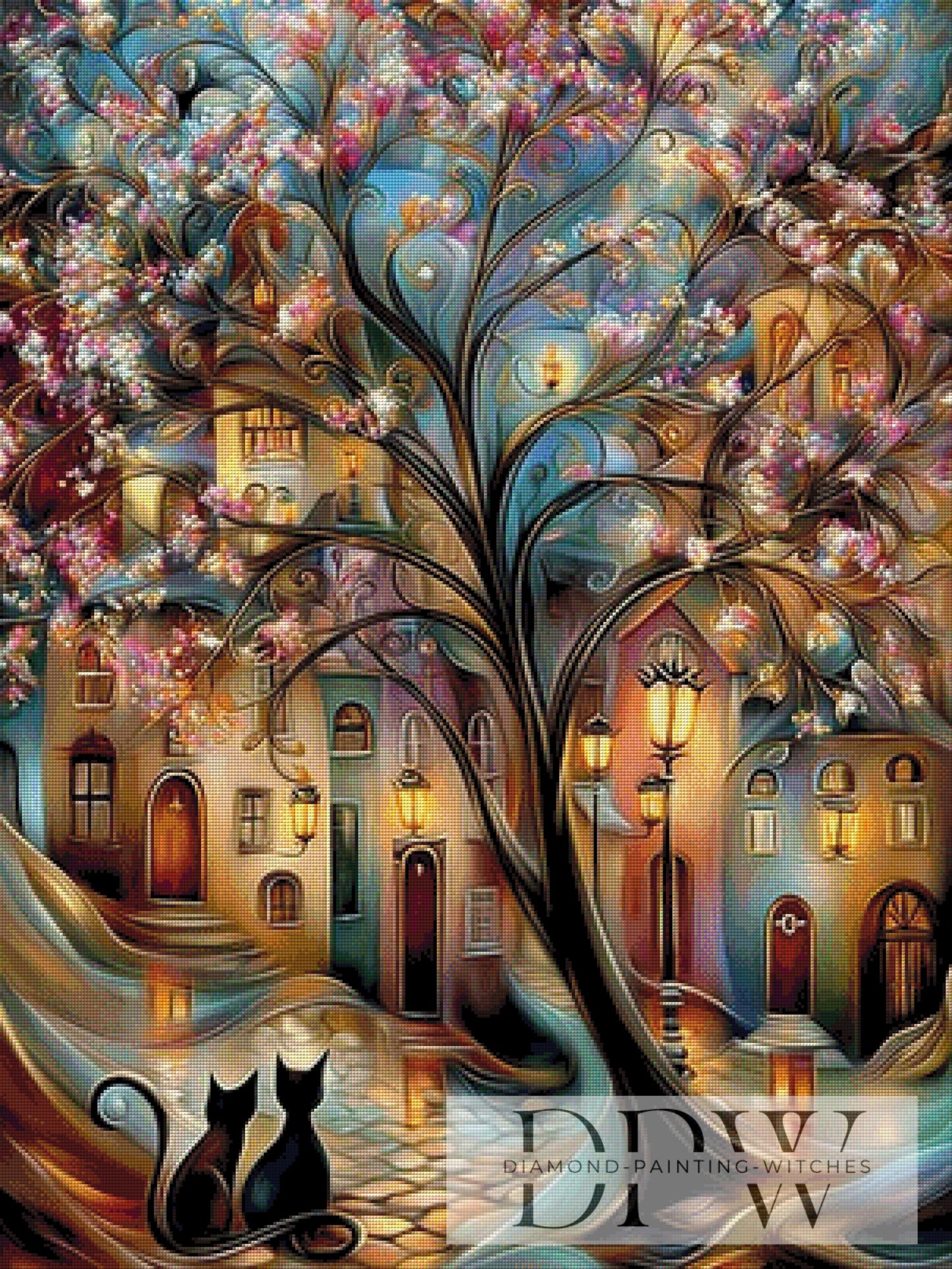 Im Licht der stillen Katzen by Maggie 75x100cm mit 310 Farben DPW-4938