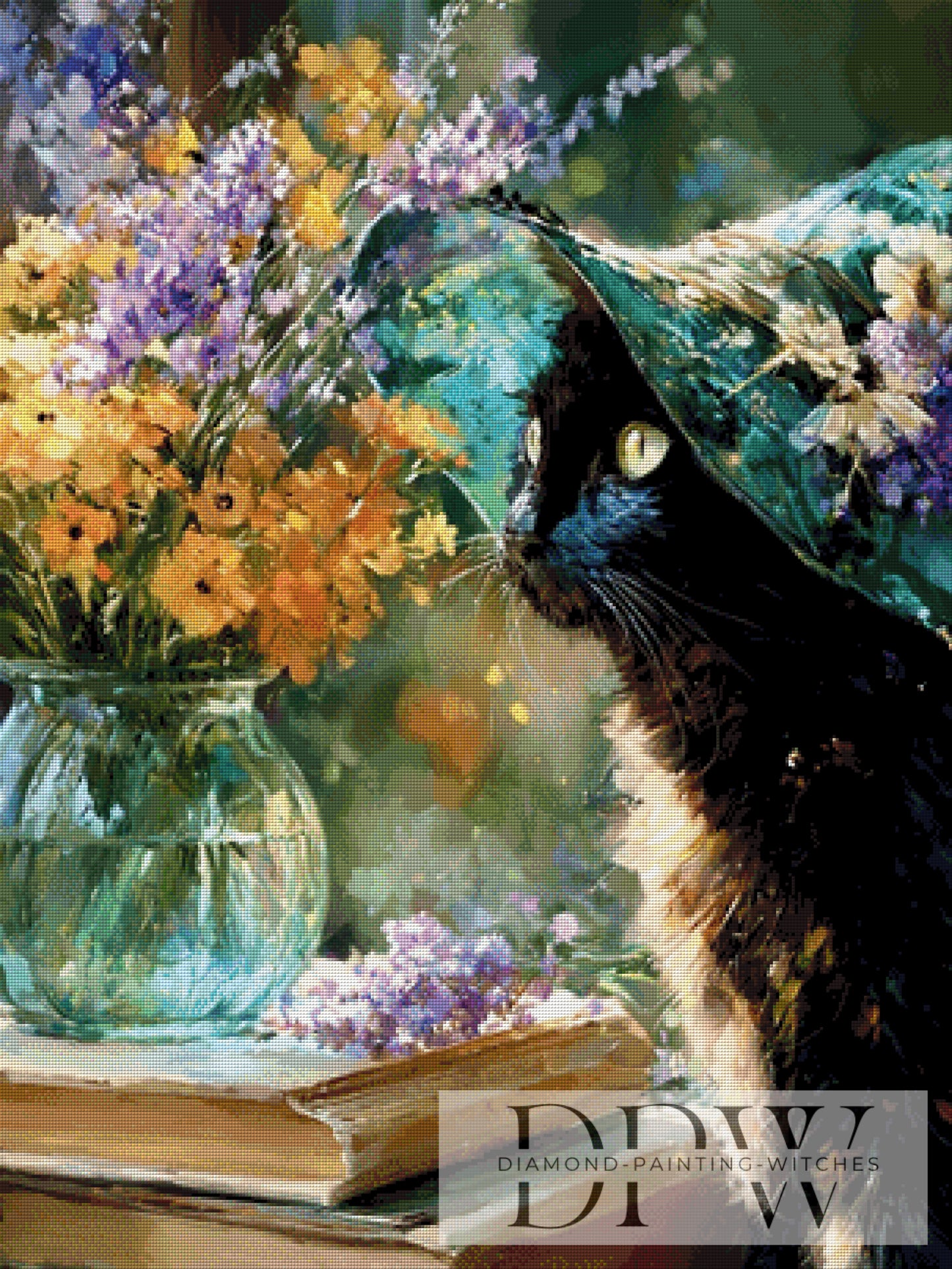 Die Katze der Hexe by Luna 75x100cm mit 270 Farben DPW-5000