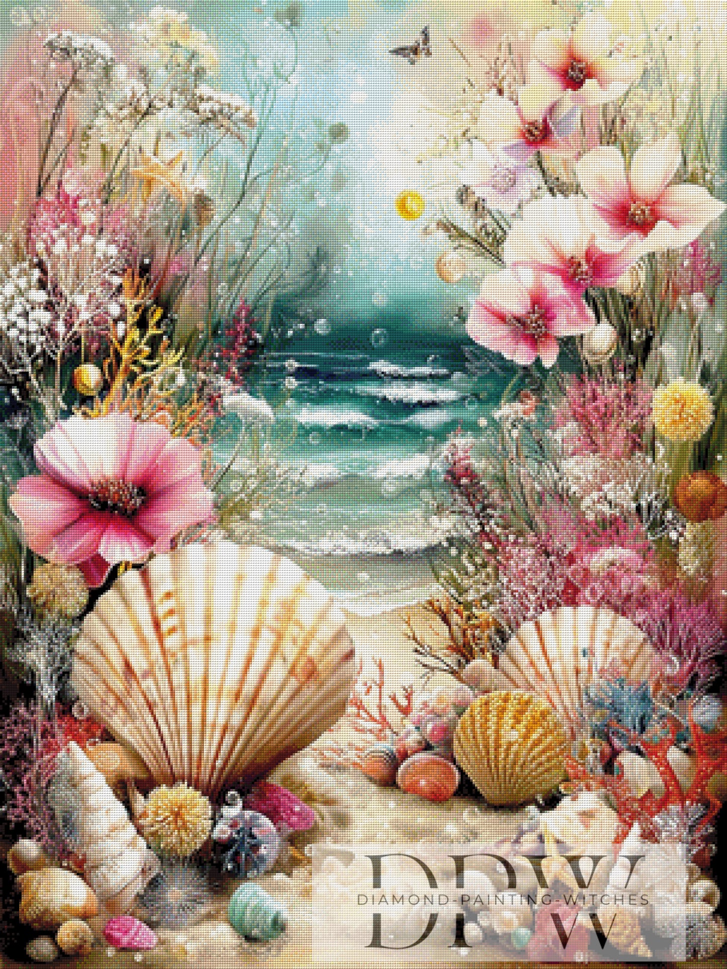 Bunte Strandwelt by CleoDora 75x100cm mit 330 Farben DPW-5010