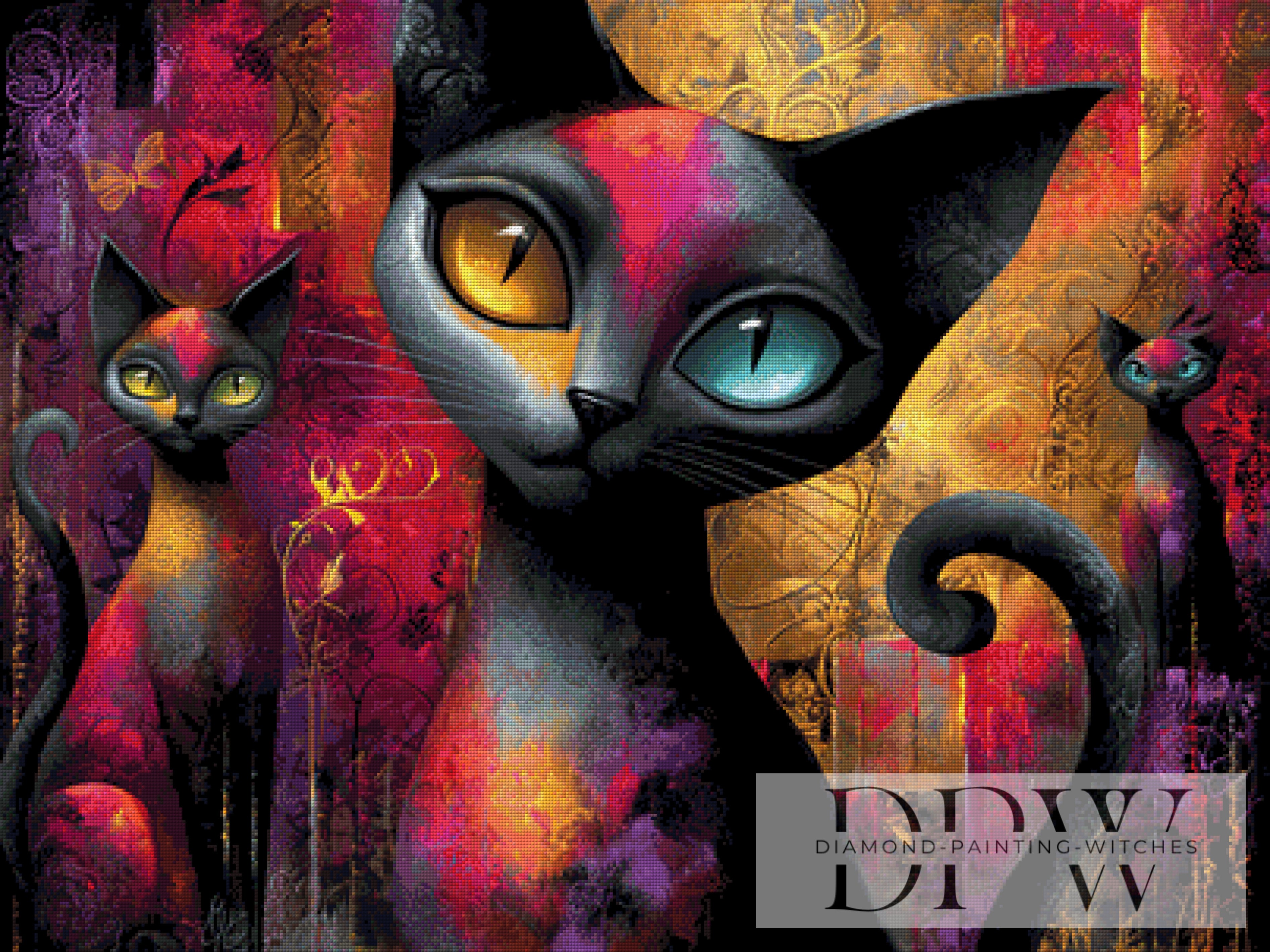 Wo Katzen die Stille färben by CreatiVart 250 Farben