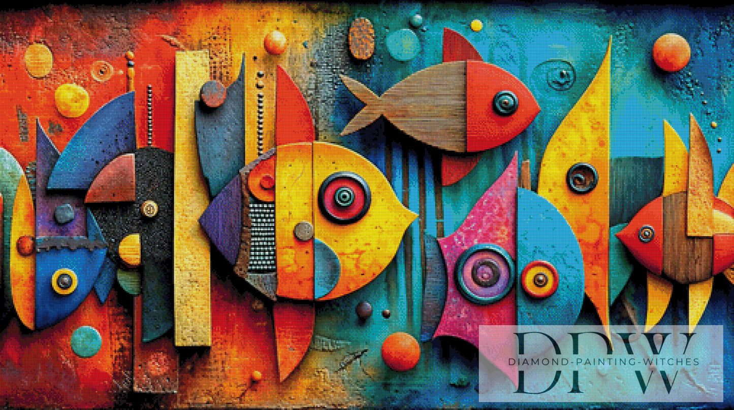 Festival Fischis by Pixxel Pics 125x70cm mit 350 Farben DPW-5032