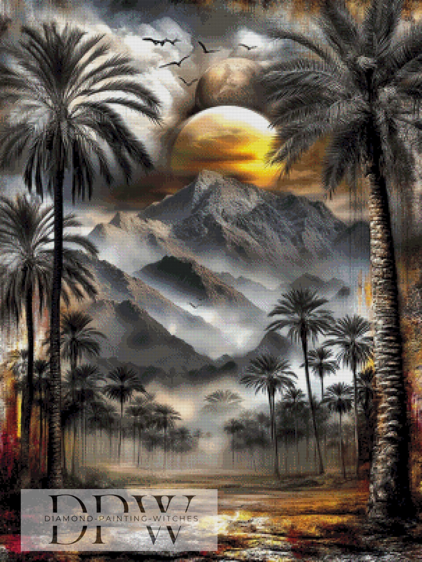 Pfad der zwei Horizonte by CleoDora 75x100cm mit 180 Farben DPW-5043