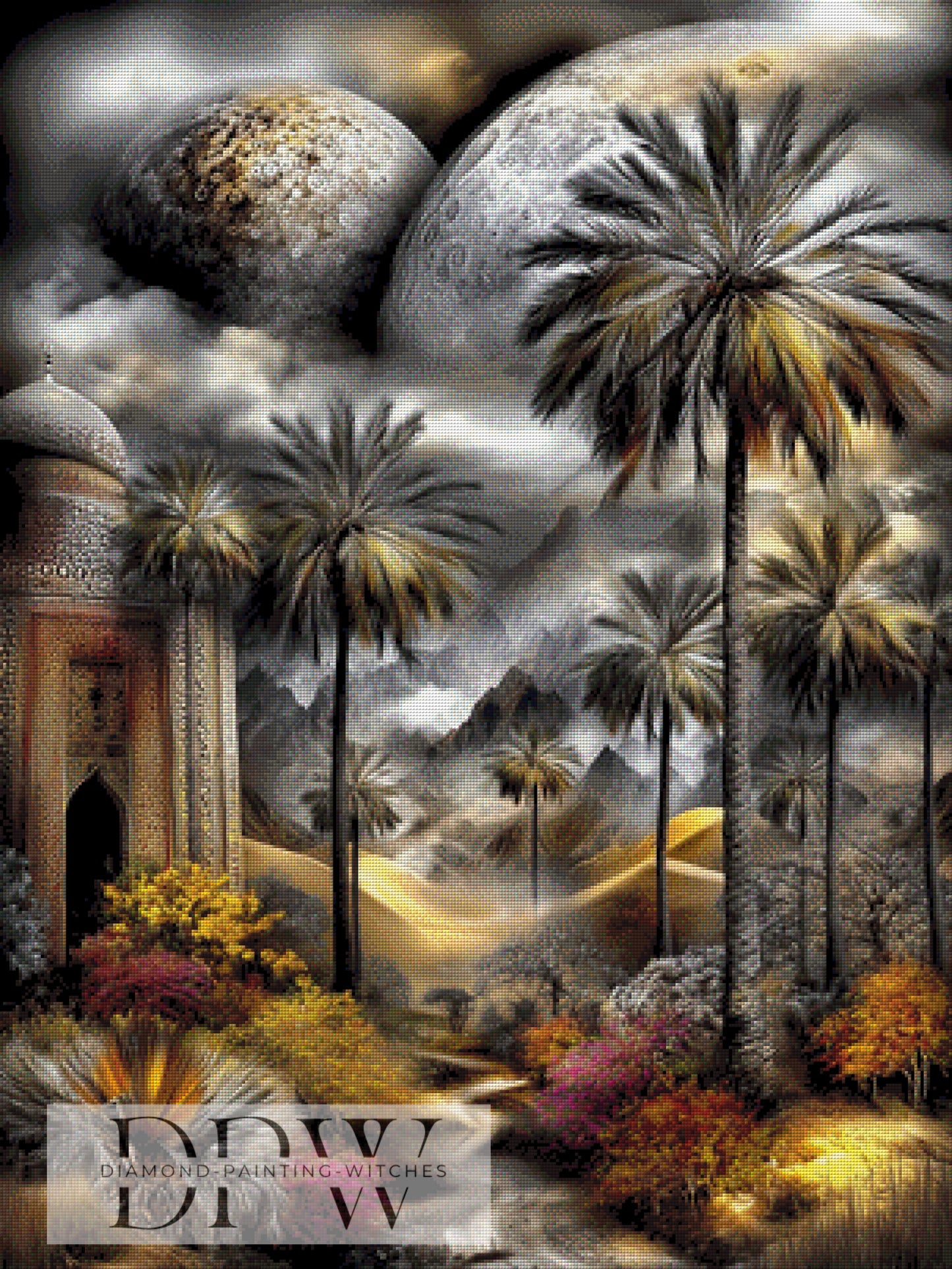 Der Palast im Farbenwind by CleoDora 75x100cm mit 180 Farben DPW-5044