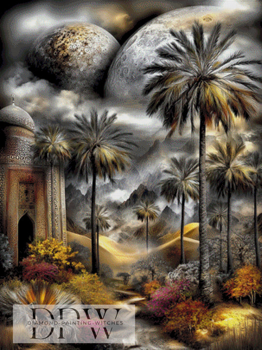 Der Palast im Farbenwind by CleoDora 75x100cm mit 180 Farben DPW-5044