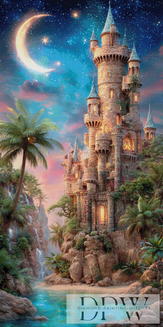 Mondhimmelschloss by Elly_A.I. 70x140cm mit 310 Farben DPW-5047