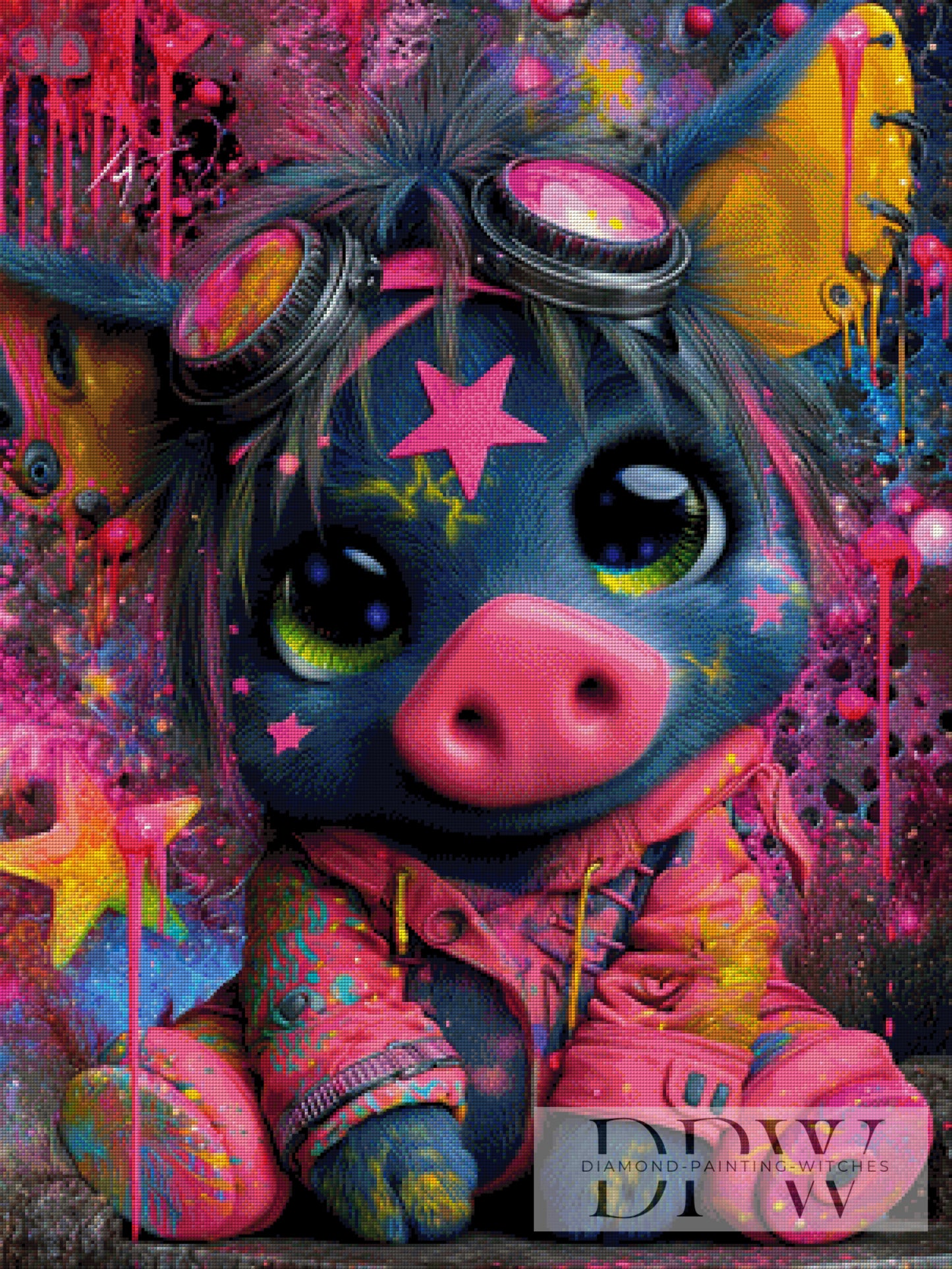 DPW-5048 Starburst Piggy by Elly_A.I 75x100cm mit 330 Farben **SOFORTKAUF** ECKIGE Steine
